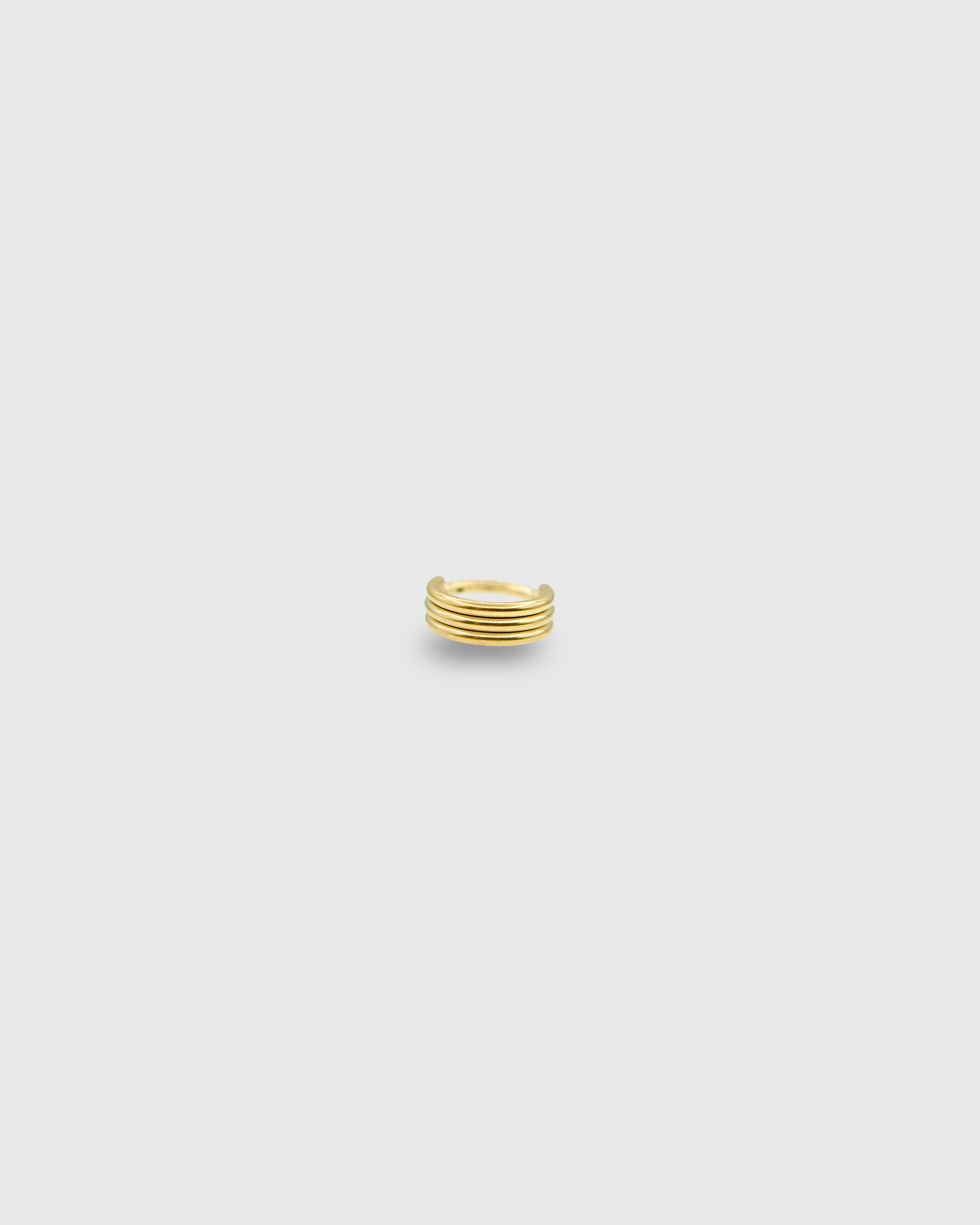 Pendiente Aro triple oro 24k PVD