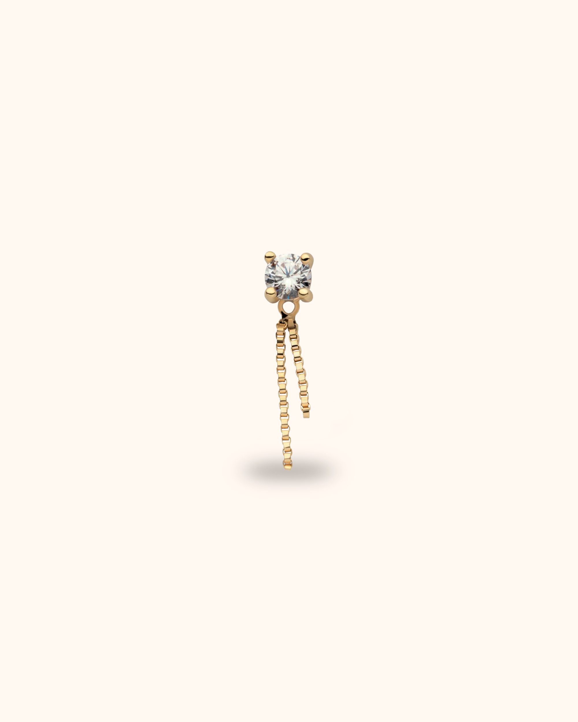 Circonita con cadenas Oro sólido 14k