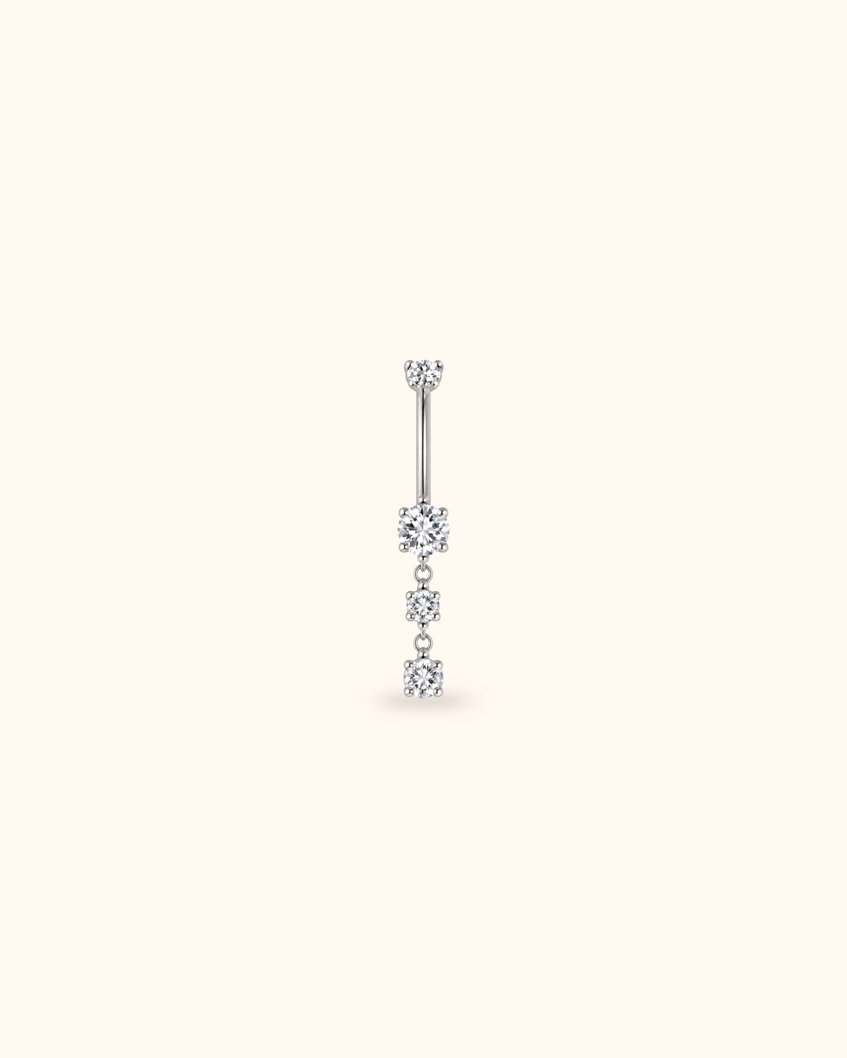 Dangling CZ Navel Titanio