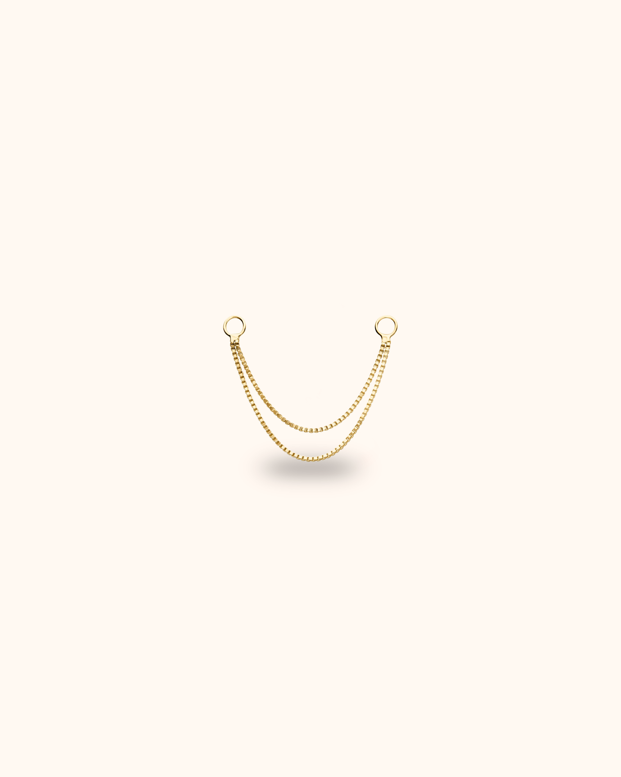Cadena doble Oro sólido 14k
