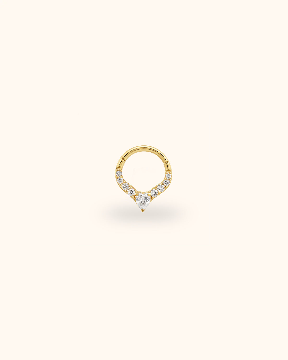 Heart CZ Ring Oro 24k PVD