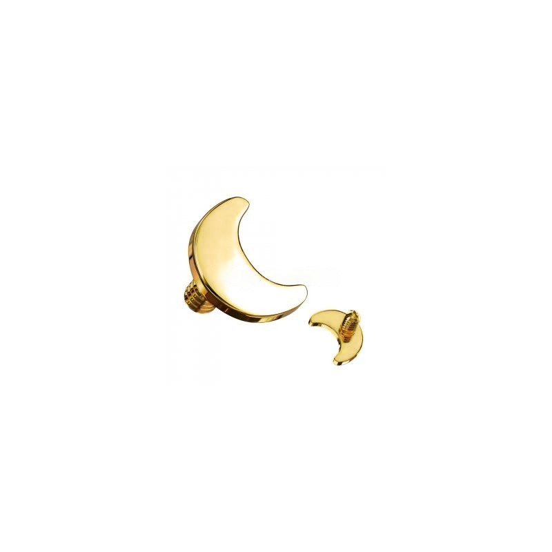 24k gold PVD crescent moon
