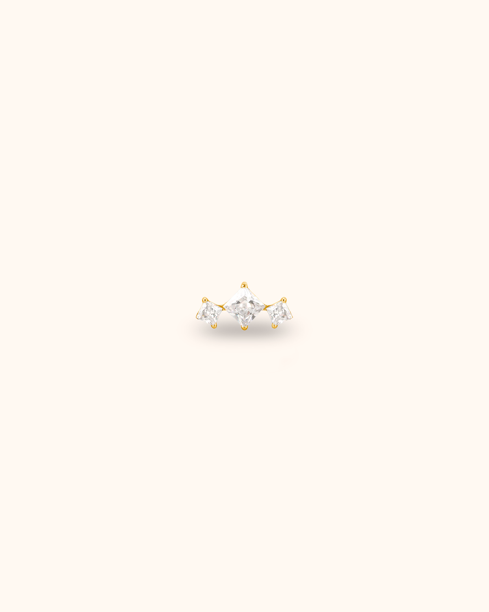 Mini Square Cluster de oro 24k PVD