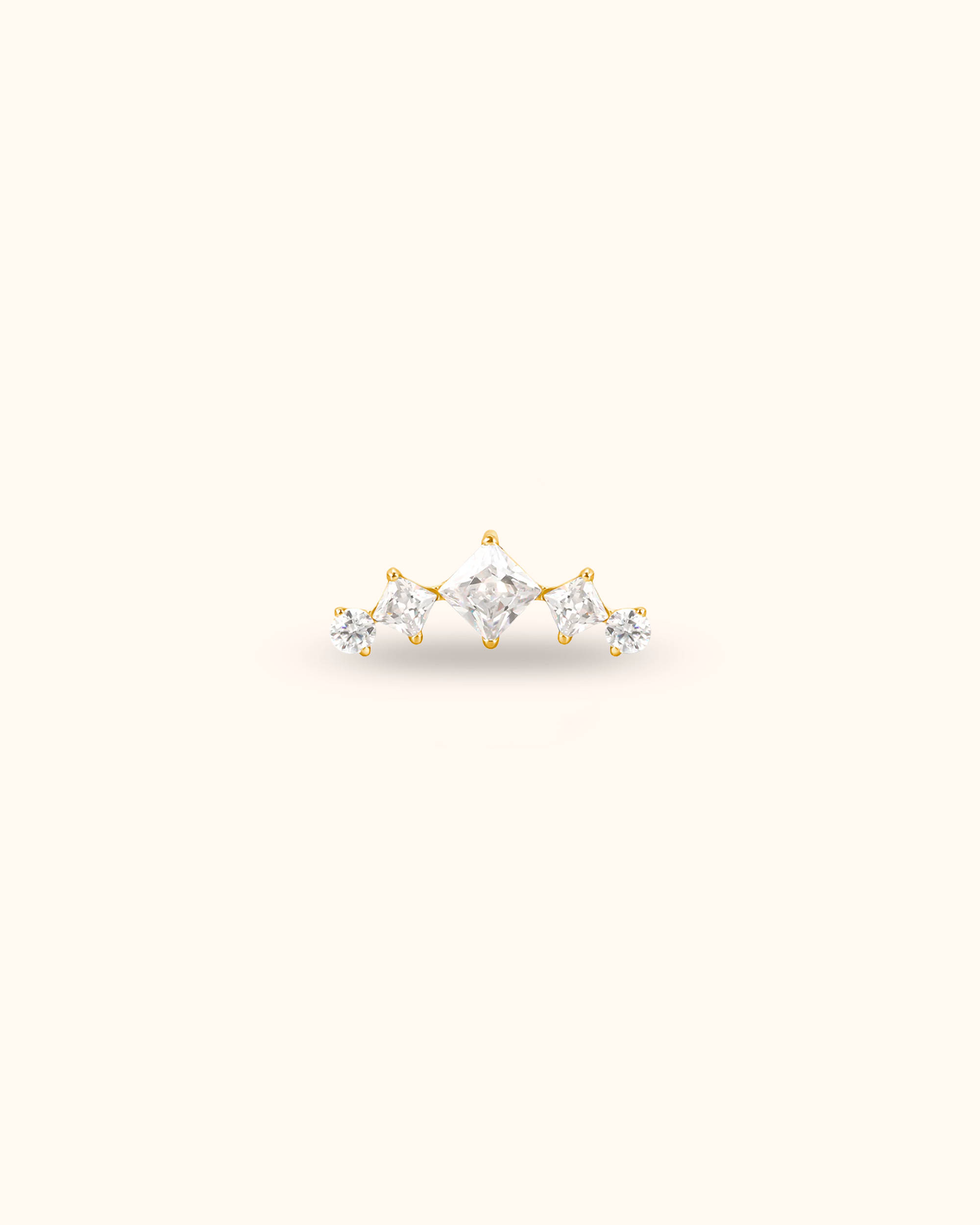 Square Cluster de oro 24k PVD