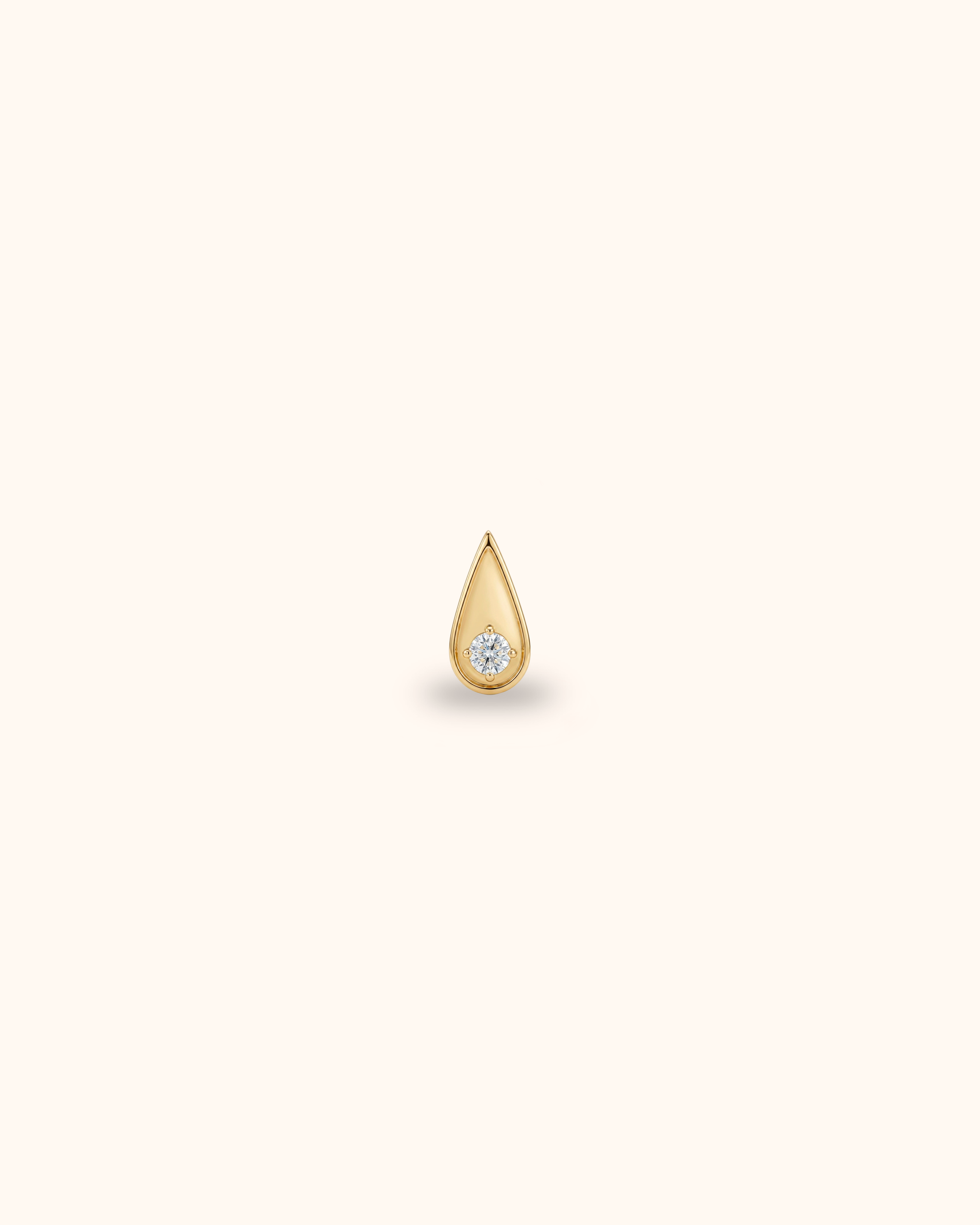 Teardrop con Circonita Oro 24k PVD