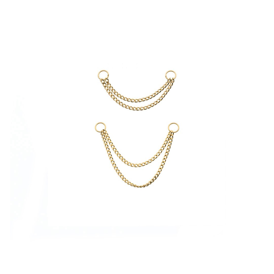 Doble solid gold chain