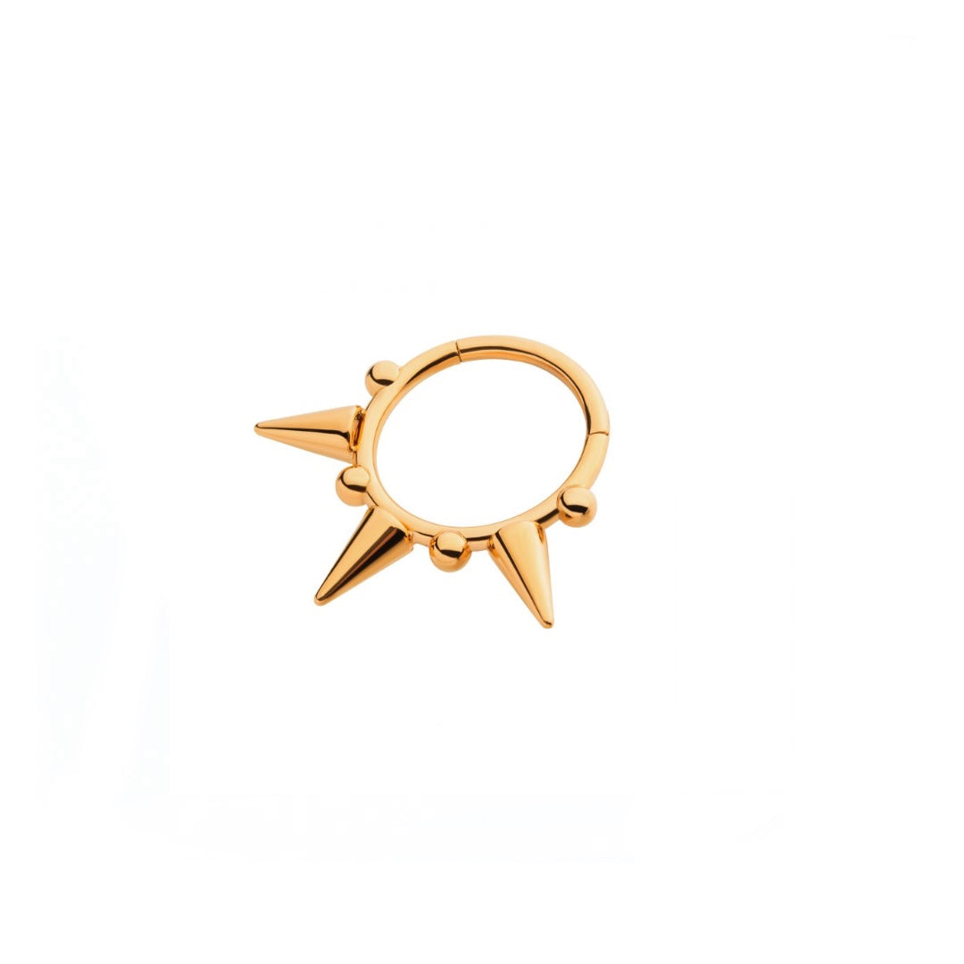 24k gold PVD spike ring