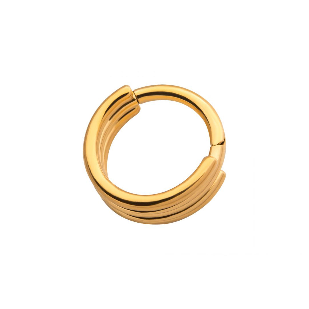 24k gold PVD triple ring